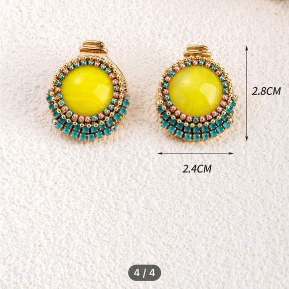 1pair New Fashion Cute & Sweet & Elegant Diamond & Faux Pearl - Picture 2 of 6